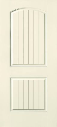 Rustic/ Cottage Fiberglass 2-Panel Plank Arched S-205